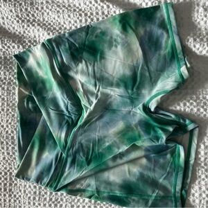 BuffBunny Green Tie-Dye Athletic Shorts
